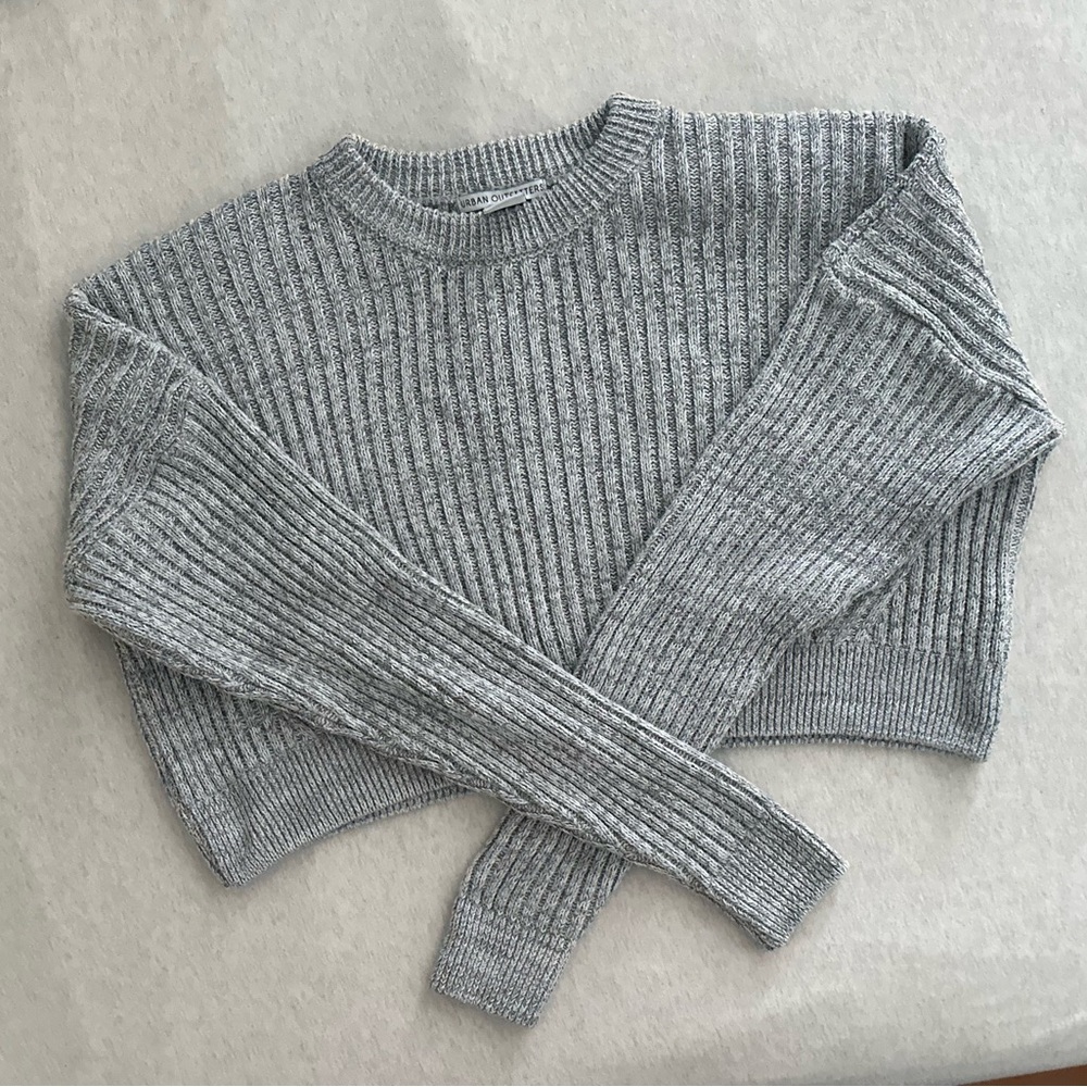 Grey Cropped Sweater